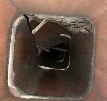 Chimney Inspections - Photo looking down a chimney that is in need of repair or liner installed.
