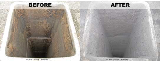 Heatshield: Heatshield coating before and after photo.